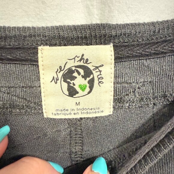 Free People Ready for This Tee Gray Oversized Size M NWOT - Picture 4 of 8